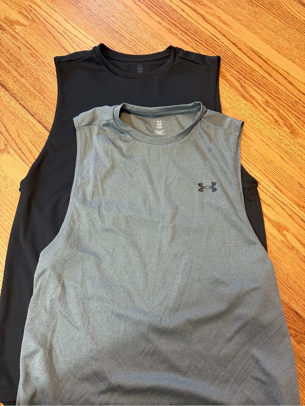 Under Armour Men’s Sleeveless Training Tanks - Black & Gray Heather
